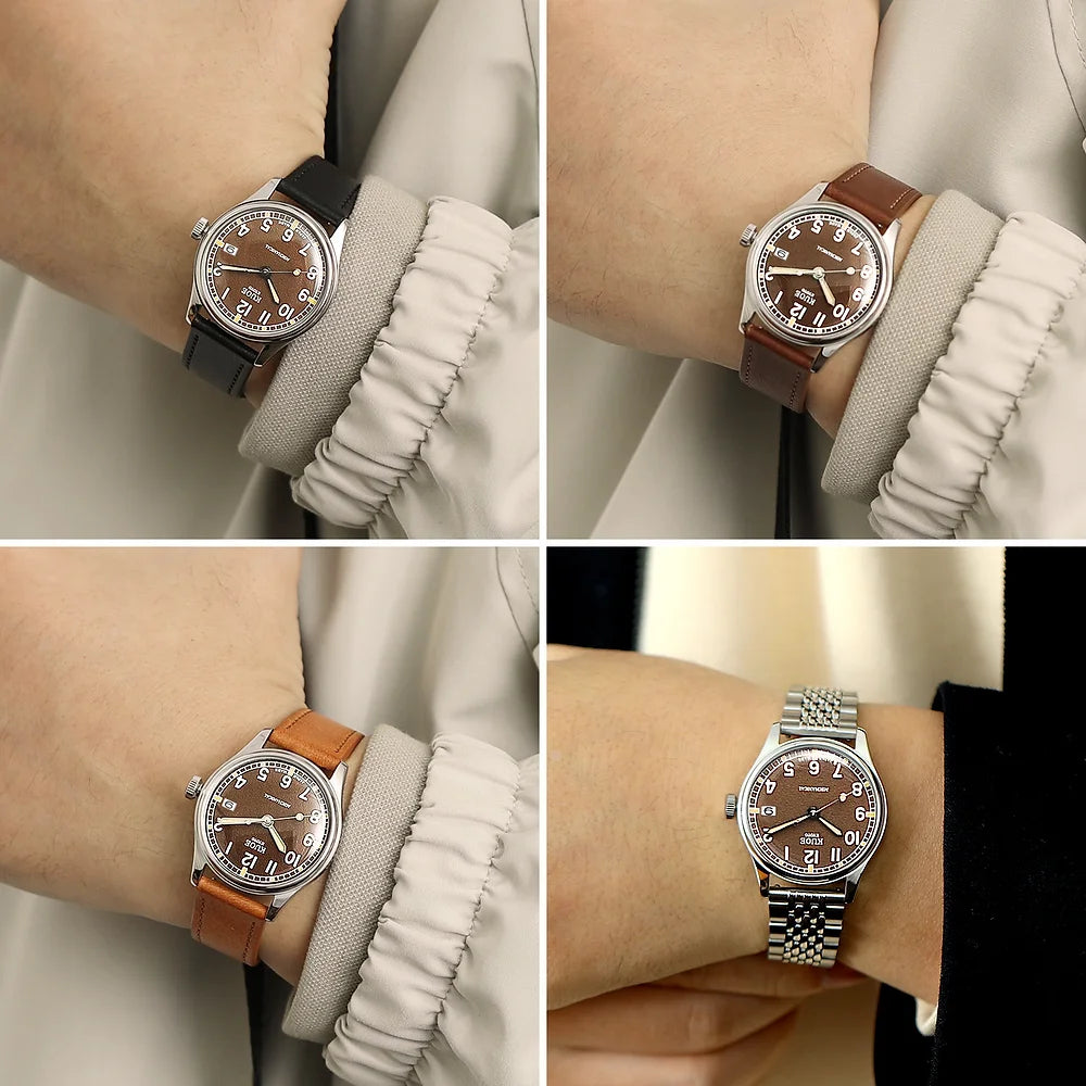 OLD SMITH 90-002 Automatic Brown (Super Luminova with date)