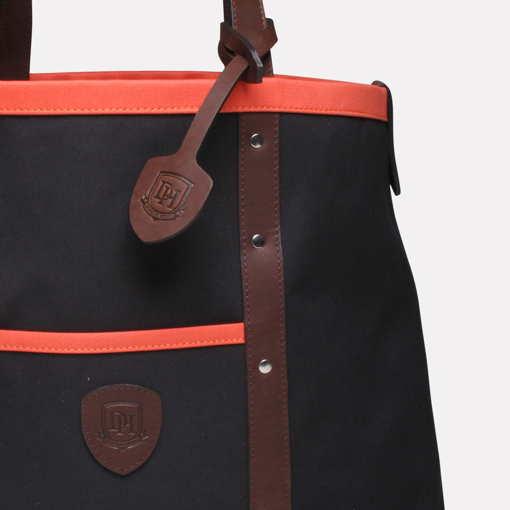 Oxford Tote (Black/Orange)