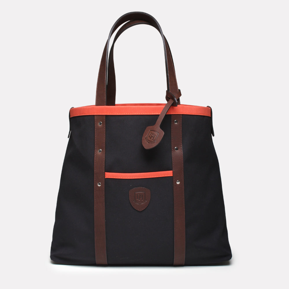 Oxford Tote (Black/Orange)