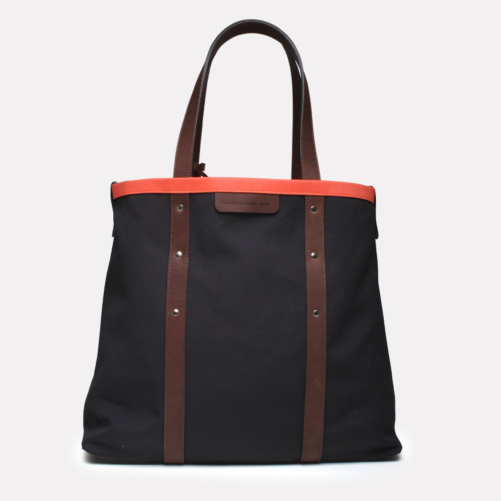 Oxford Tote (Black/Orange)