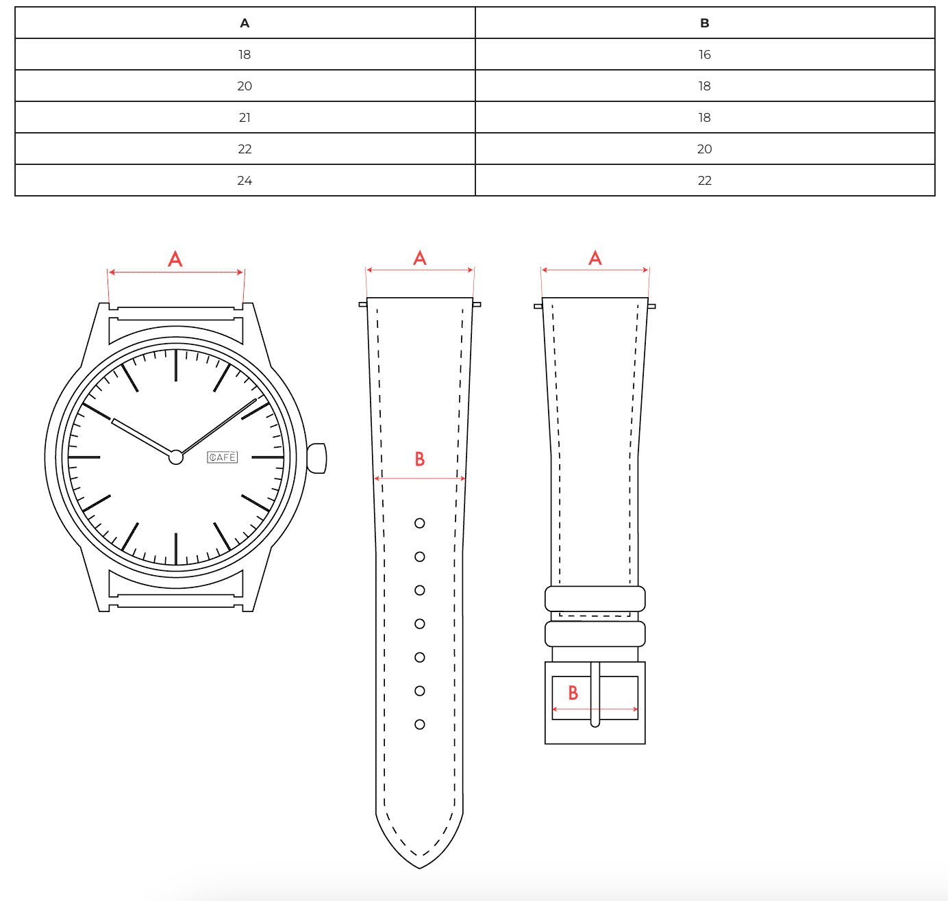 Leather Watch Strap - Roasted