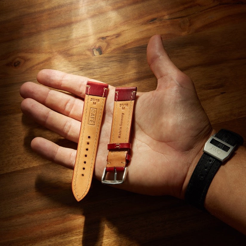 Leather Watch Strap - Berry