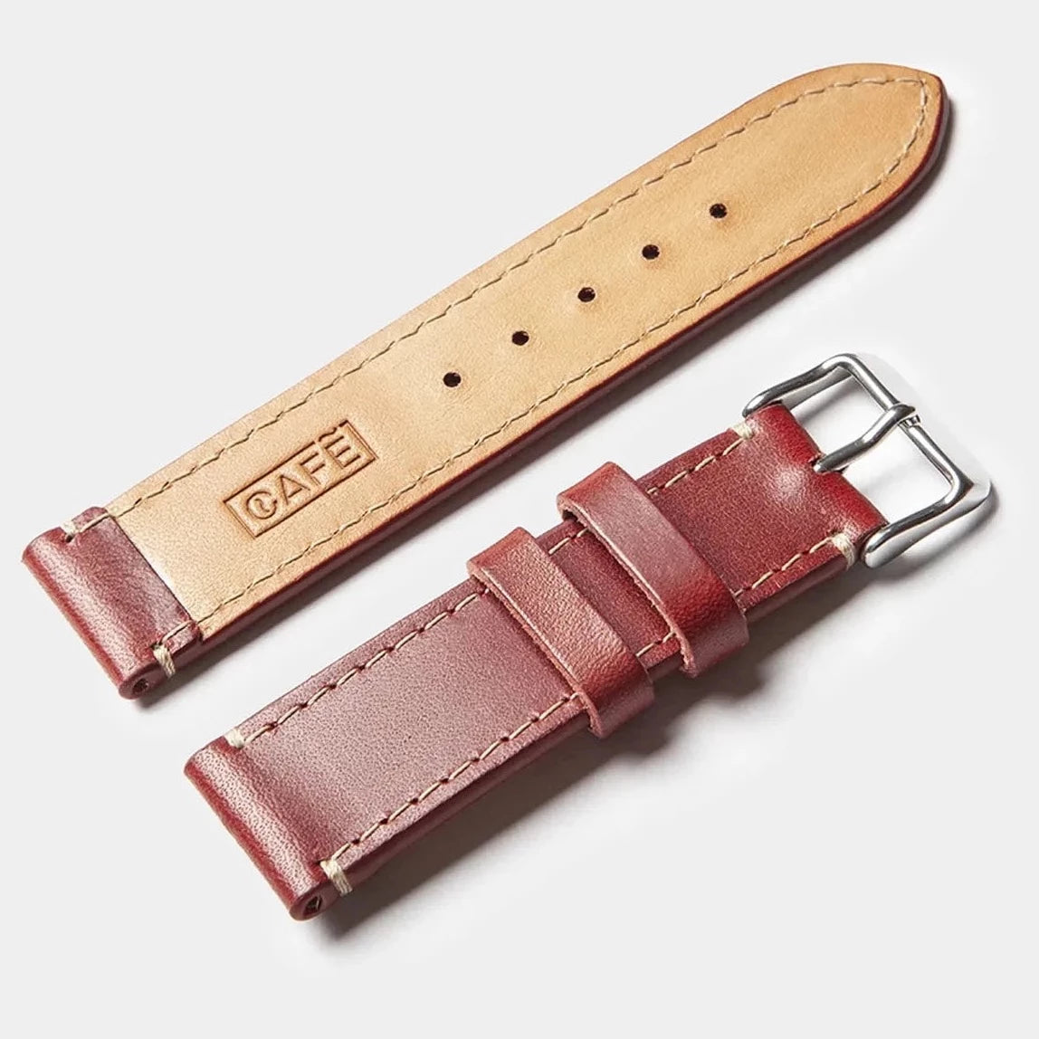 Leather Watch Strap - Berry