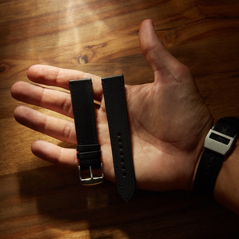 Leather Watch Strap - Black