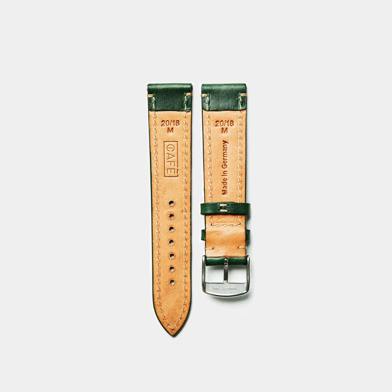 Leather Watch Strap - Forest Green