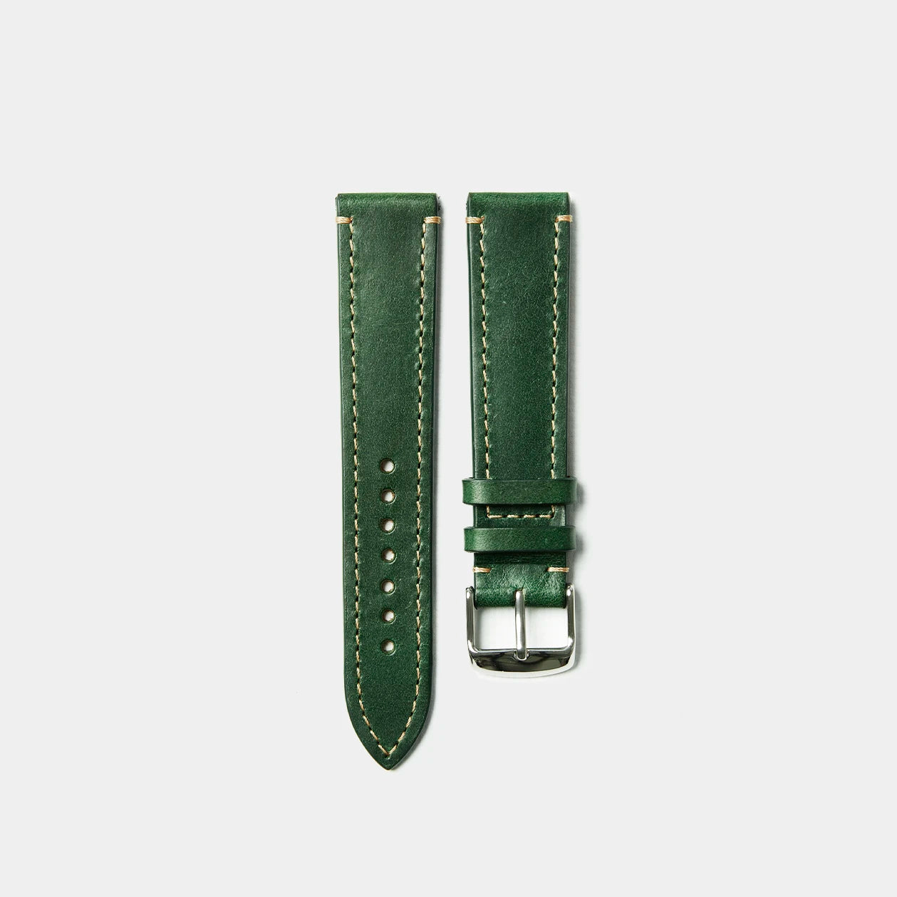 Leather Watch Strap - Forest Green