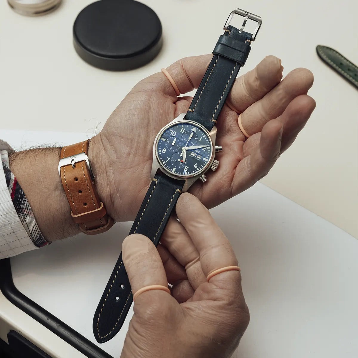 Leather Watch Strap - Ocean