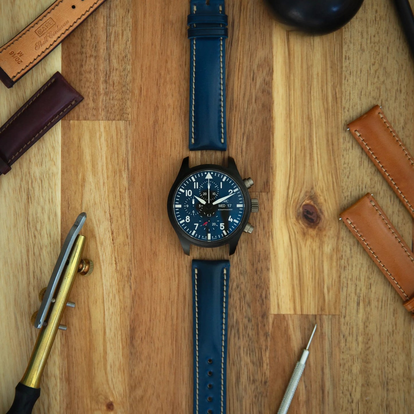 Shell Cordovan Watch Strap - Ocean