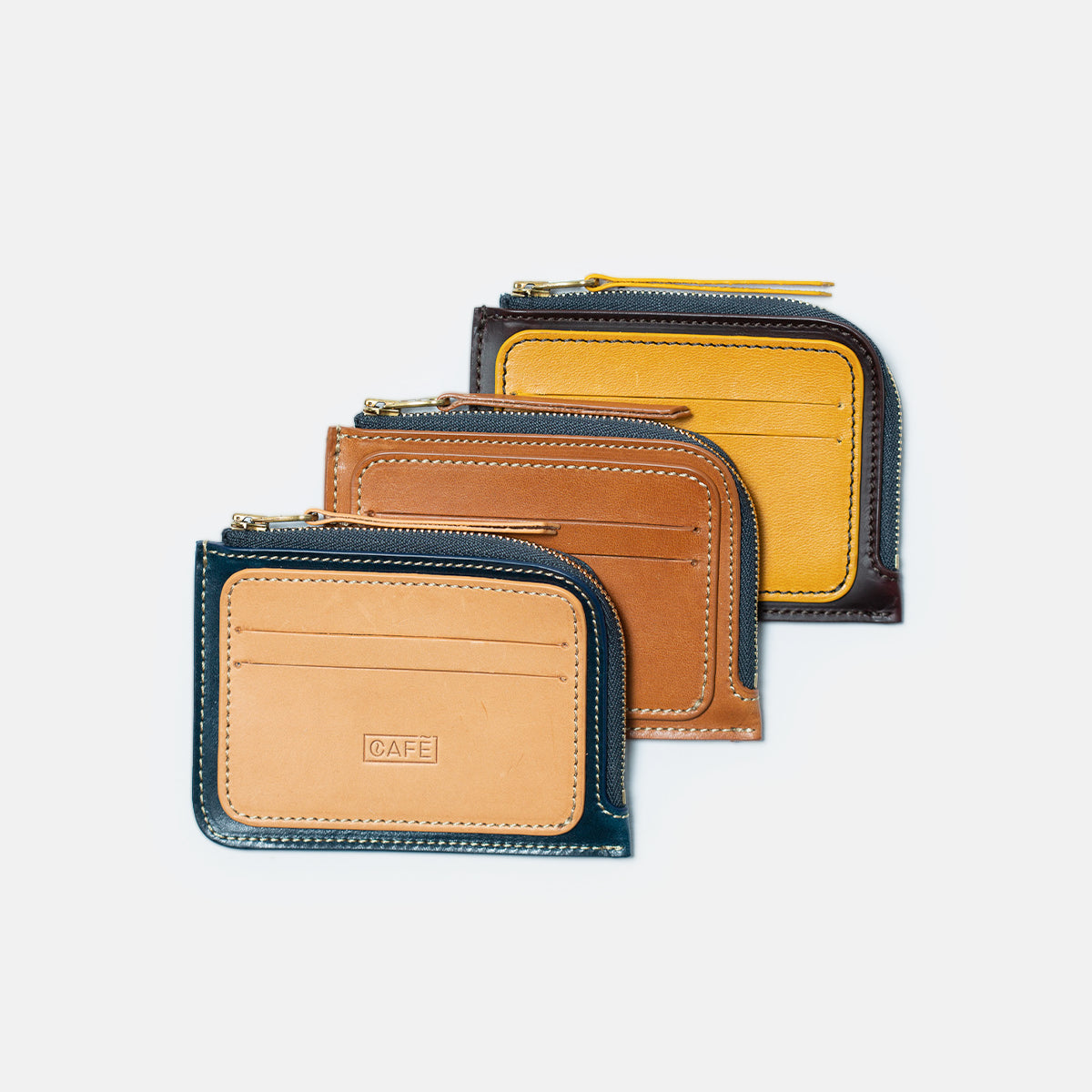 Zip Wallet #2 - Black Coffee & Spicy Mustard