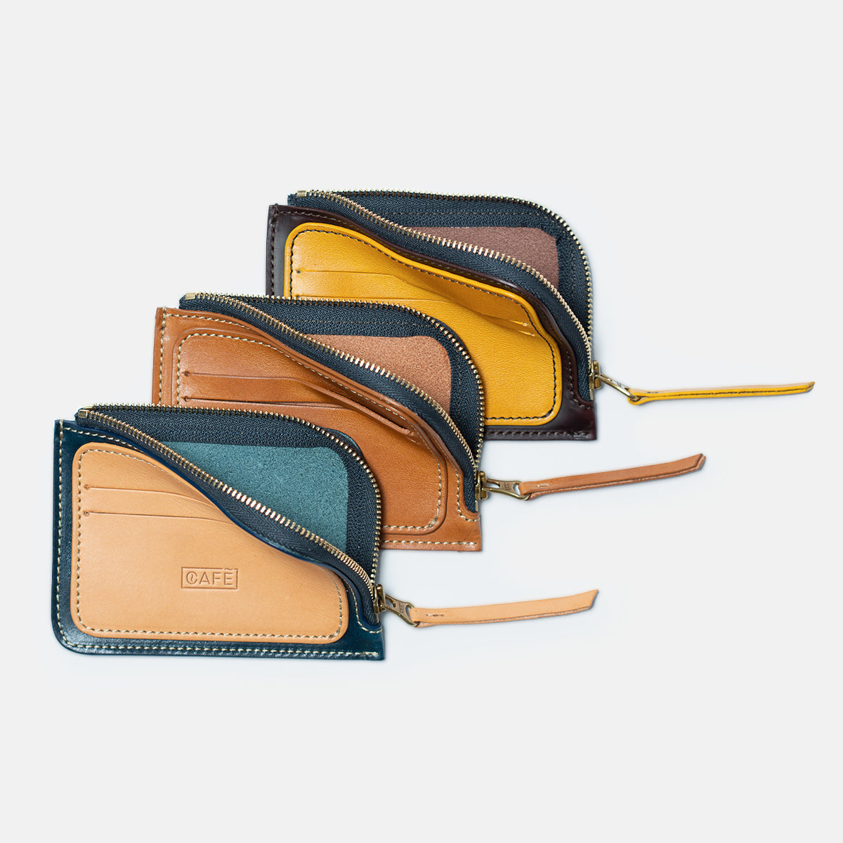 Zip Wallet #2 - Black Coffee & Spicy Mustard