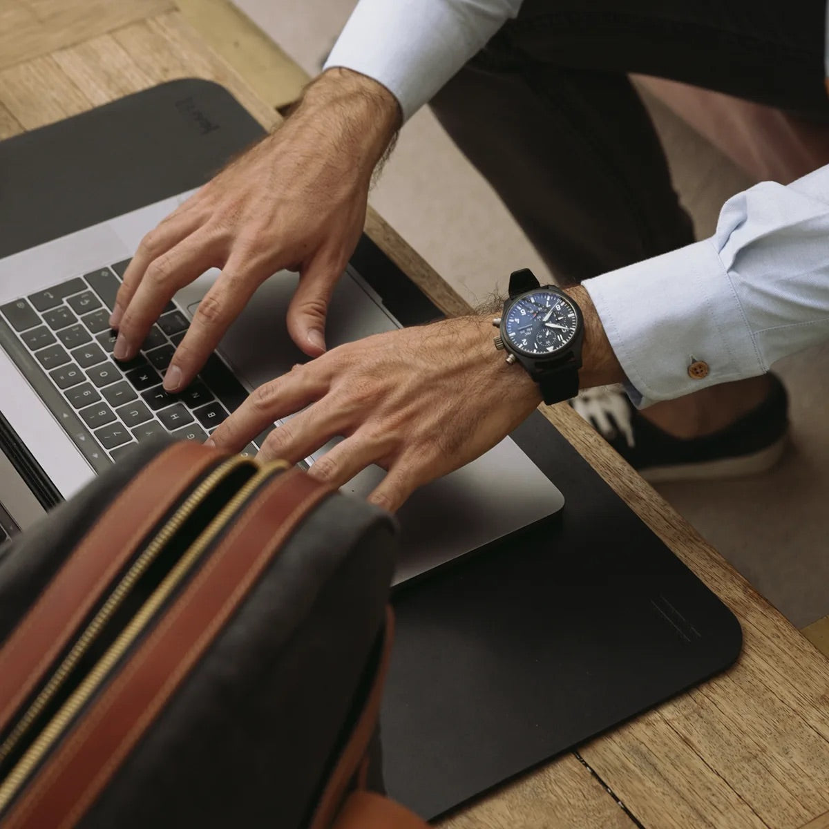 Leather Desk Pad - Black