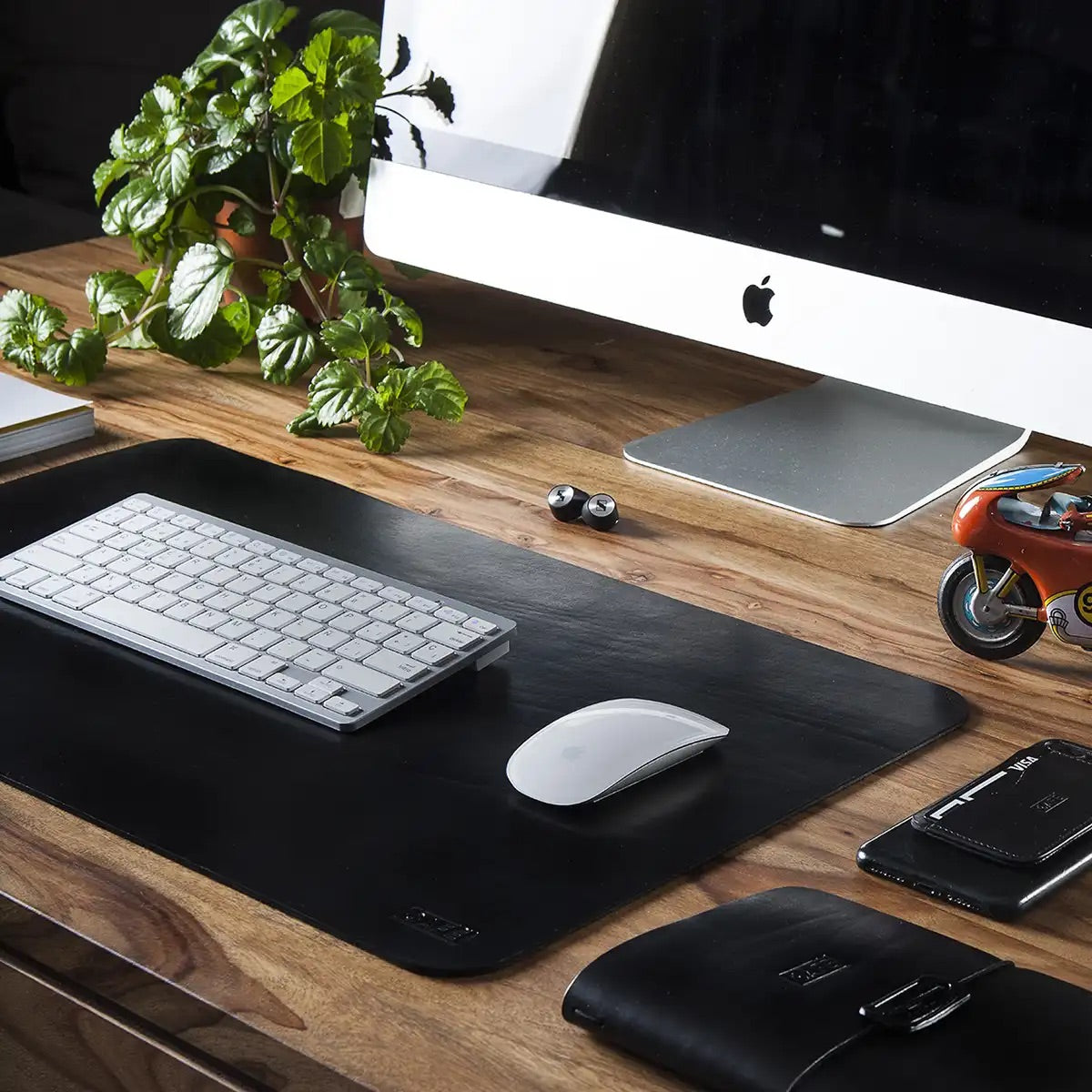 Leather Desk Pad - Black