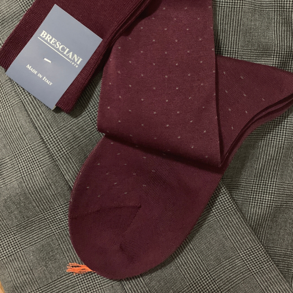 Pin Dot - Burgundy - onlybrown