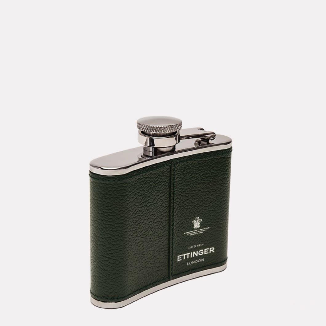 Capra Leather Wrapped Hip Flask (4oz) - onlybrown