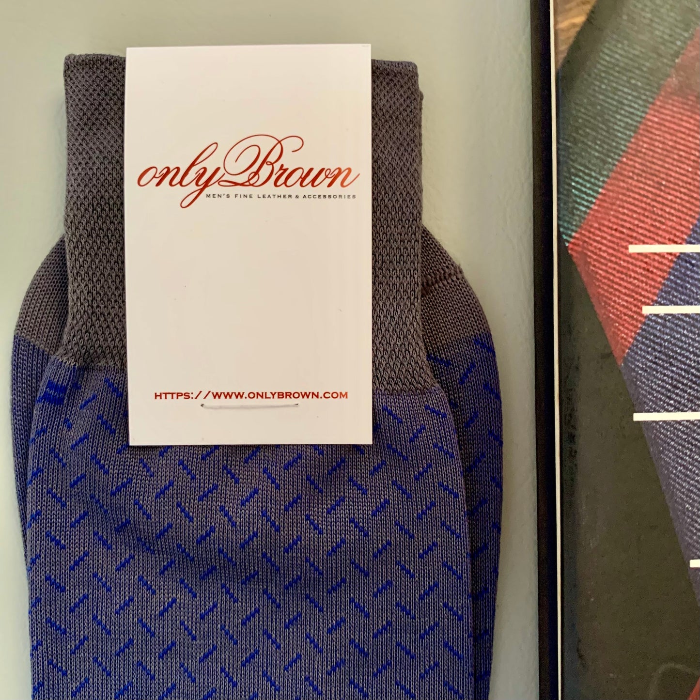 Maze Gray Blue - Mid-Calf Socks