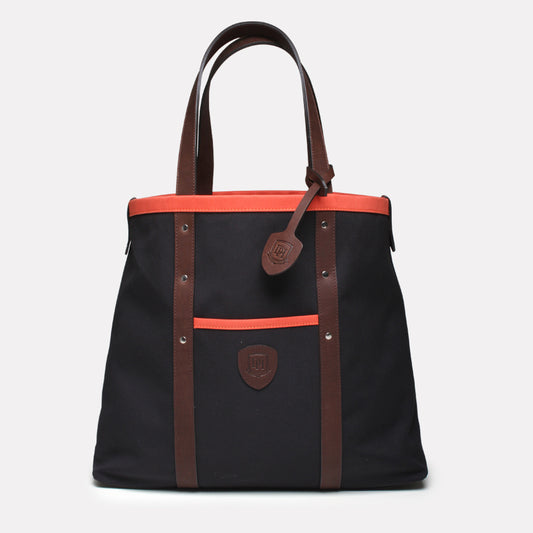 Oxford Tote (Black/Orange)