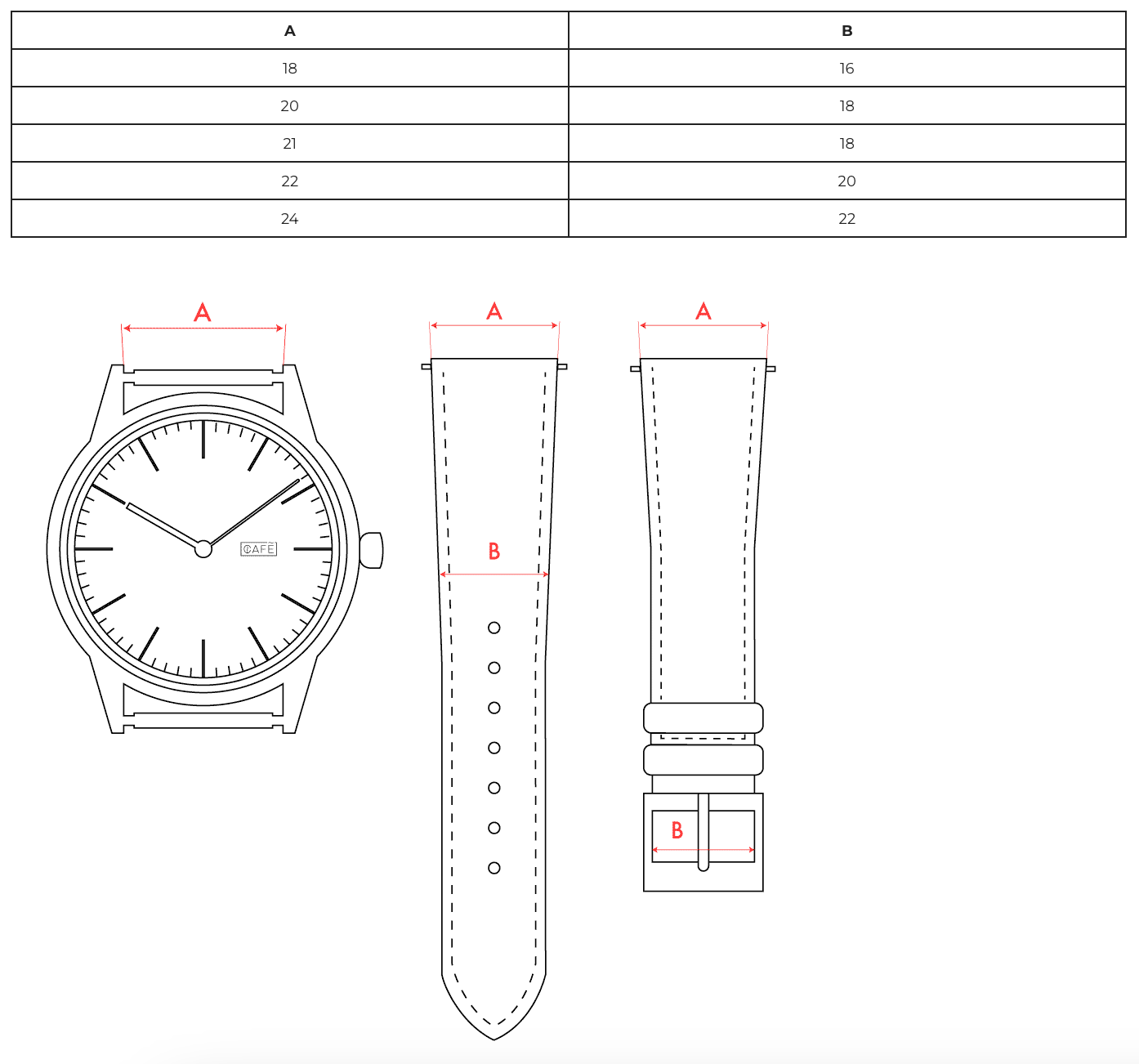 Shell Cordovan Watch Strap - Black