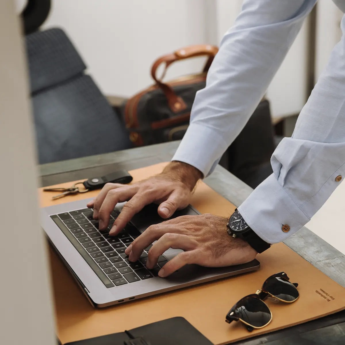 Leather Desk Pad - Natural