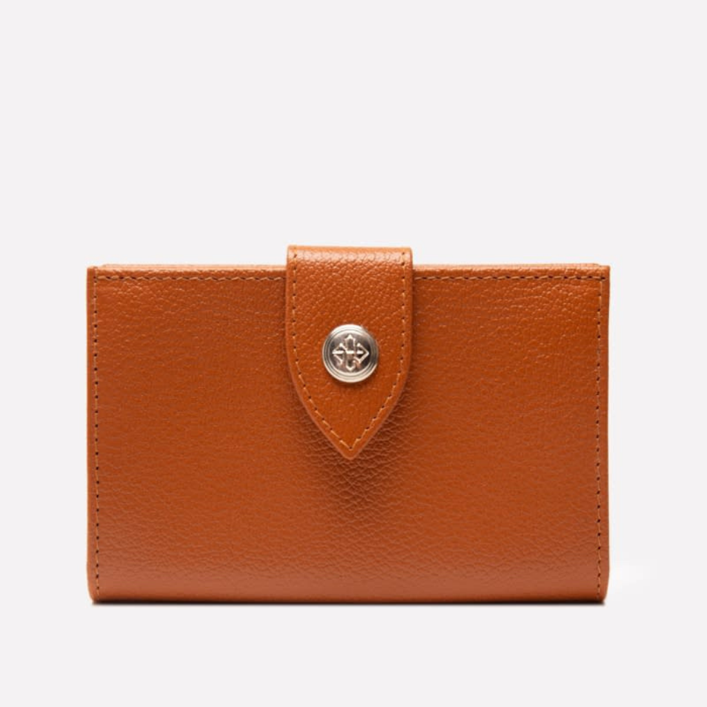 Capra Visiting Card Case with Tab - onlybrown
