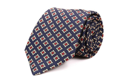 Navy Printed Madder Mosaic - onlybrown