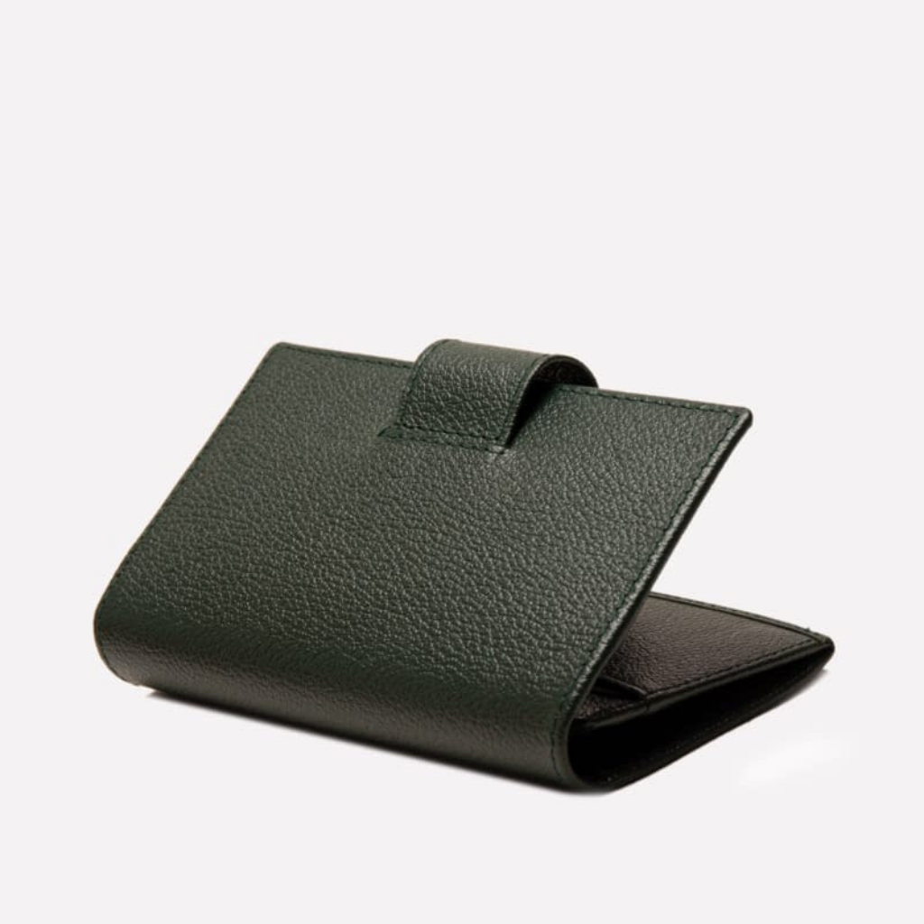 Capra Visiting Card Case with Tab - onlybrown