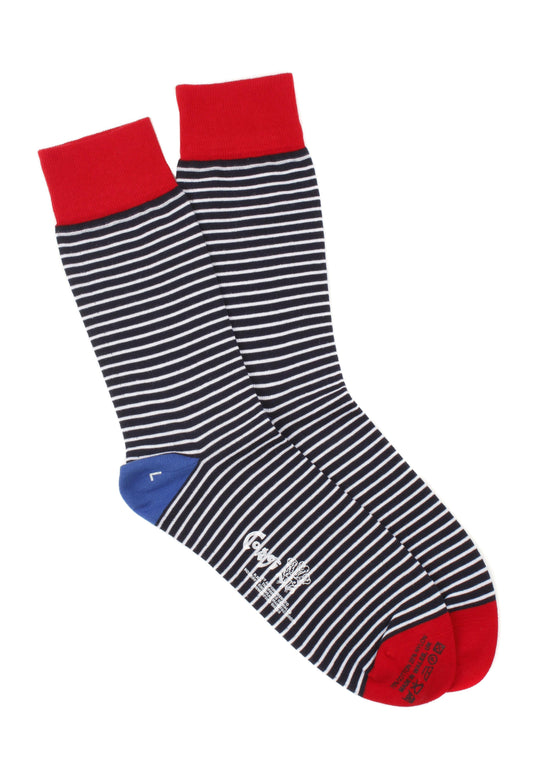 Pinstripe Lightweight Cotton Socks-onlybrown