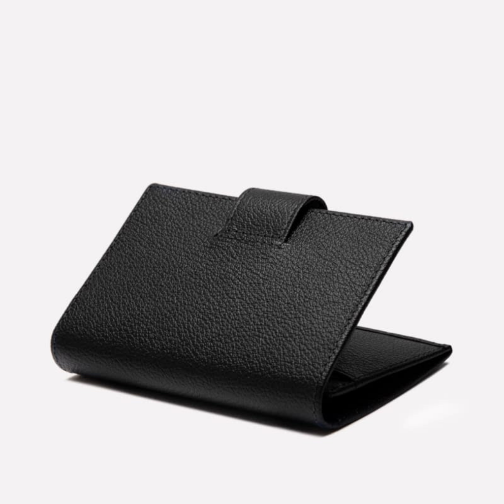 Capra Visiting Card Case with Tab - onlybrown