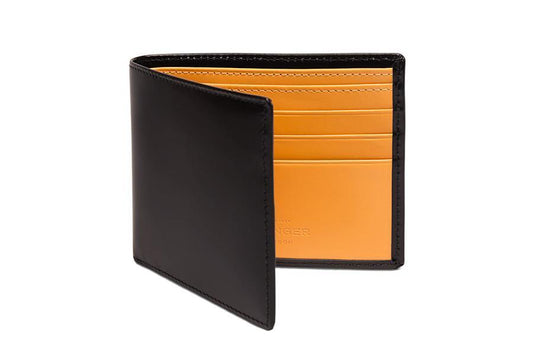 Bridle Hide Billfold - Black (Personalisation) - onlybrown