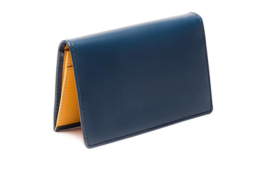 Bridle Visiting Card Case - Petrol Blue (Personalisation) - onlybrown