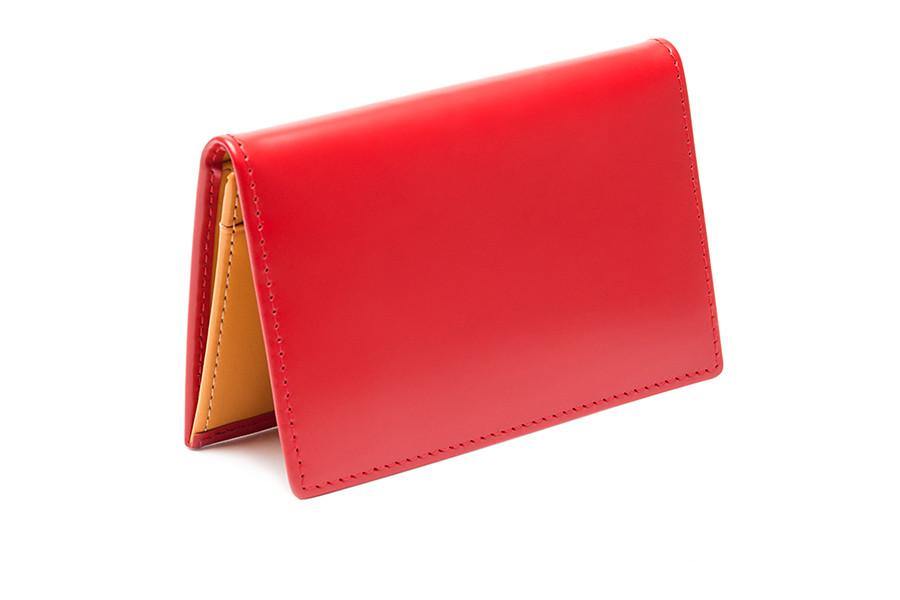 Bridle Visiting Card Case - Red - onlybrown
