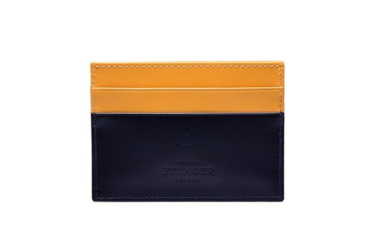 Bridle Hide Flat Card Case - Navy - onlybrown