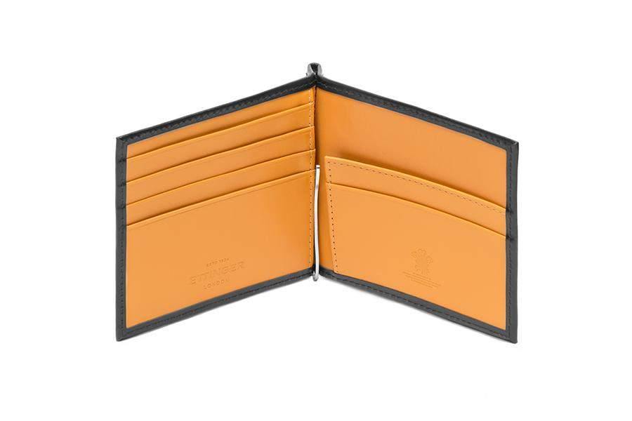 Bridle Money Clip Wallet - Ettinger Grey - onlybrown