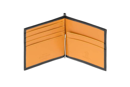 Bridle Money Clip Wallet - Ettinger Grey - onlybrown
