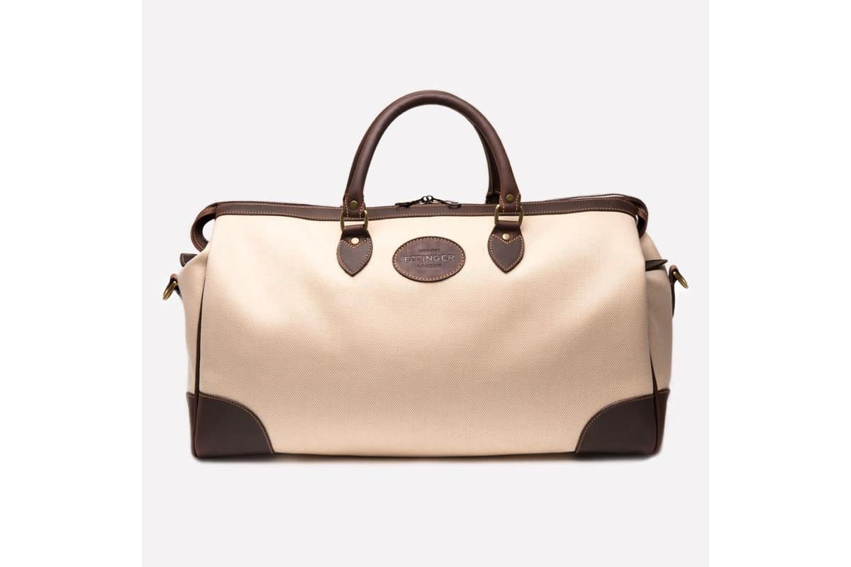 Hurlingham Overnight Bag - Ivory (Personalisation) - onlybrown