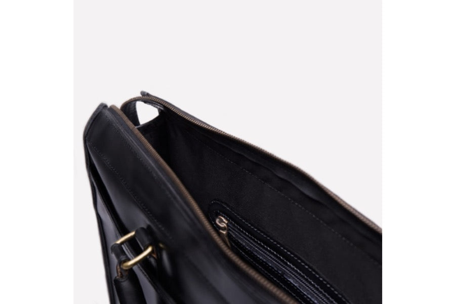 Mayfair Briefcase - Black - onlybrown