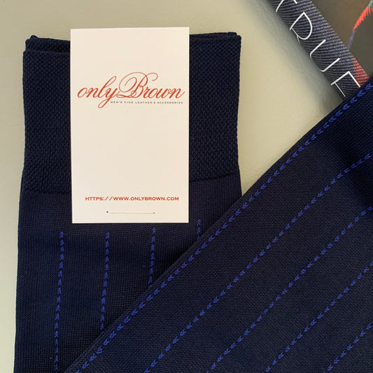 Striped Navy Blue - OTC Socks