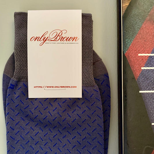 Maze Gray Blue - Mid-Calf Socks