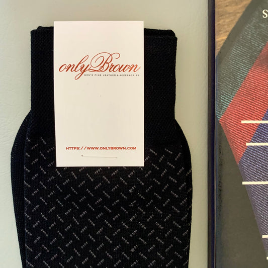 Maze Black Gray - Mid-Calf Socks