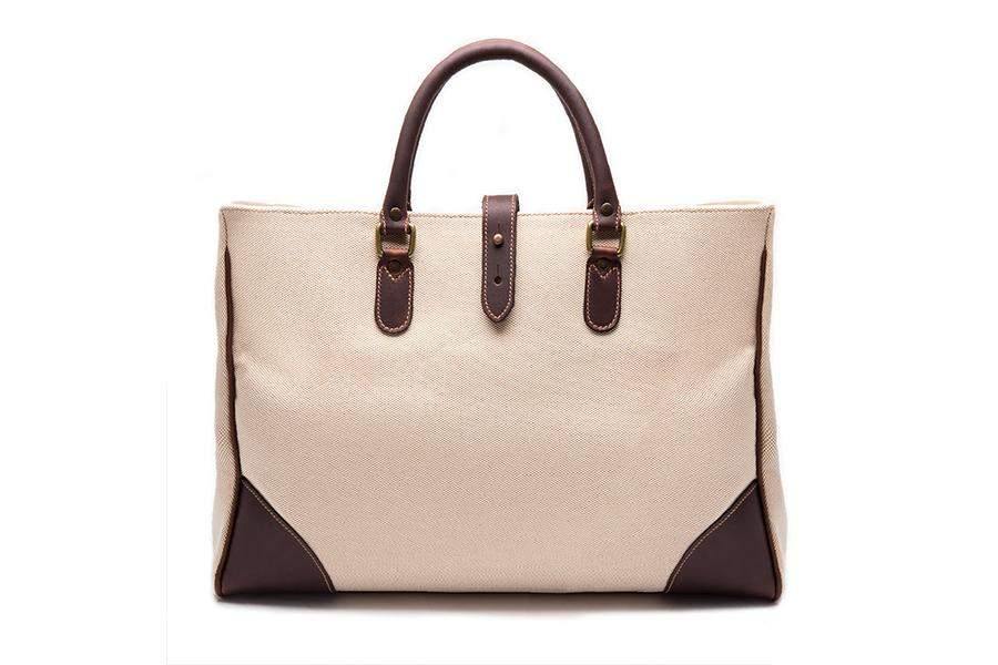 Piccadilly Canvas Tote - Ivory - onlybrown