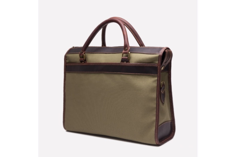 Wimbledon Briefcase - Olive - onlybrown