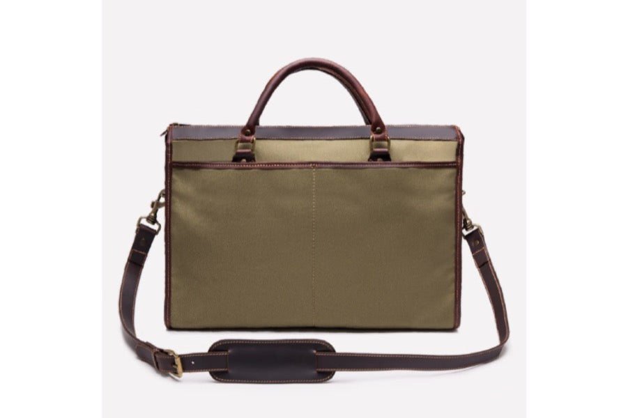 Wimbledon Briefcase - Olive - onlybrown